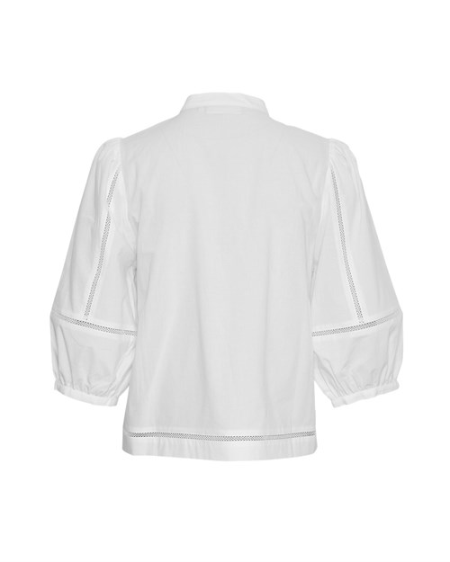 Skjorte med detaljer -hvid-MSCH